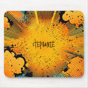 Tapis De Souris Explosion d'art pop de style comique (8)