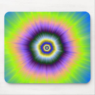 Tapis De Souris Explosion de Mousepad en Jaune et Violet