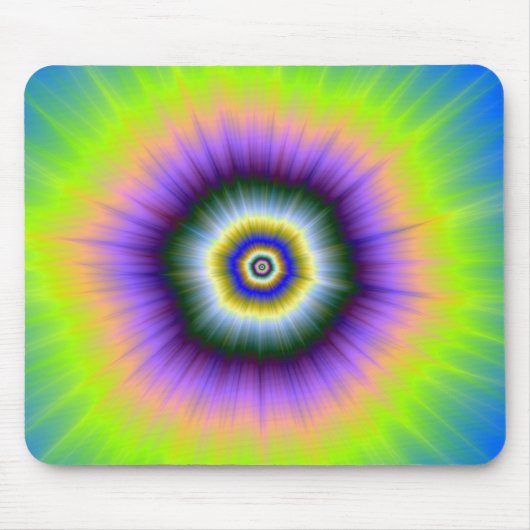 Tapis De Souris Explosion de Mousepad en Jaune et Violet (Devant)