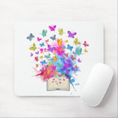 Tapis De Souris Explosion de papillons (Avec souris)
