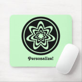 Tapis De Souris Explosion florale Mousepad, Noir (Avec souris)