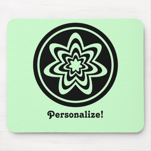 Tapis De Souris Explosion florale Mousepad, Noir (Devant)