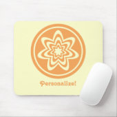 Tapis De Souris Explosion florale Mousepad, Orange (Avec souris)