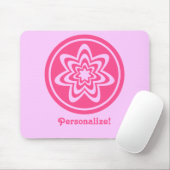 Tapis De Souris Explosion florale Mousepad, rose (Avec souris)
