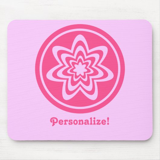 Tapis De Souris Explosion florale Mousepad, rose (Devant)