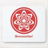 Tapis De Souris Explosion florale Mousepad, Rouge brillant (Devant)