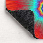 Tapis De Souris Explosion turquoise de Mousepad sur rouge (Coin)