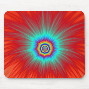 Tapis De Souris Explosion turquoise de Mousepad sur rouge