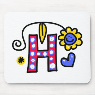 Tapis De Souris Expression mignonne des textes de salutation de la