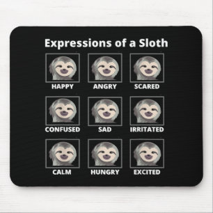 Tapis De Souris Expressions Humeurs D'Une Parodie Lente Et Lazie