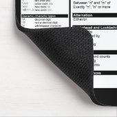 Tapis De Souris Expressions régulières - référence rapide Mousepad (Coin)