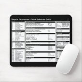 Tapis De Souris Expressions régulières - référence rapide Mousepad (Avec souris)