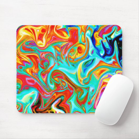 Tapis De Souris Expressive Colorful Abstractions Motif (Avec souris)