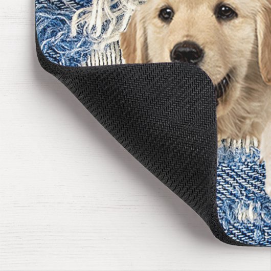 Tapis De Souris extraction dorée dans trou en denim effilé (Coin)