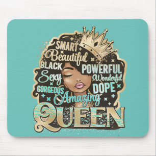 Tapis De Souris Extraordinaire Reine Melanin Femme Sista Bling Dri