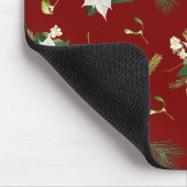 Tapis De Souris Eye Catching Floral Pattern Deep Red Mouse Pad (Coin)