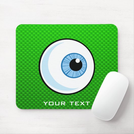 Tapis De Souris Eyeball ; Vert (Avec souris)