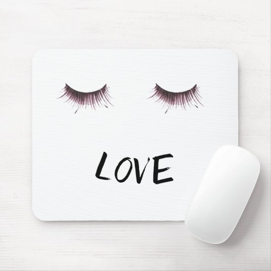 Tapis De Souris Eyelashes Amour (Avec souris)