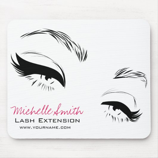 Tapis De Souris Eyelashes sourcils sourds Maquillage permanent Art (Devant)