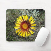 Tapis De Souris F1 Fleur sauvage jaune Gaillardia (Avec souris)