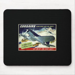 Tapis De Souris F4u Corsair Us Warplane War Propagande 2ème guerre
