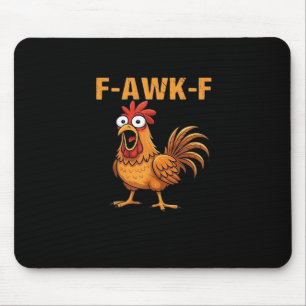 Tapis De Souris F-Awk-F Poulet F-Caw-F Coq Humour Drôle Mème