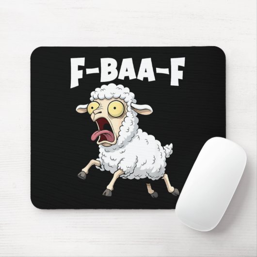 Tapis De Souris F-baa-f Meme – Funny Screaming Meme Graphic  (Avec souris)