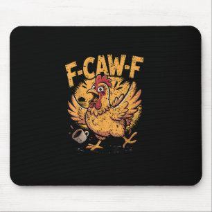 Tapis De Souris F-Caw-F Café Poule Coq Drôle Oiseau F-Caw-F