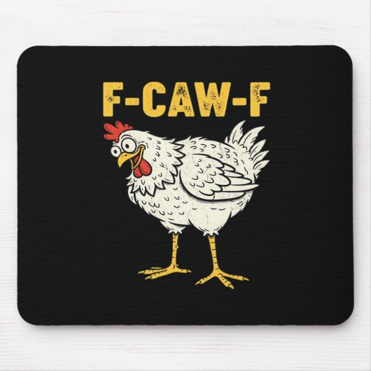 Tapis De Souris F-Caw-F Chicken Classic Retro Cool (Devant)