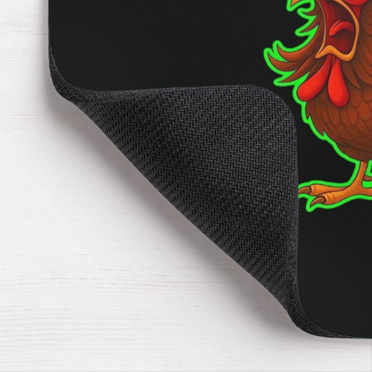 Tapis De Souris F-Caw-F Chicken Classic Retro Graphic (Coin)