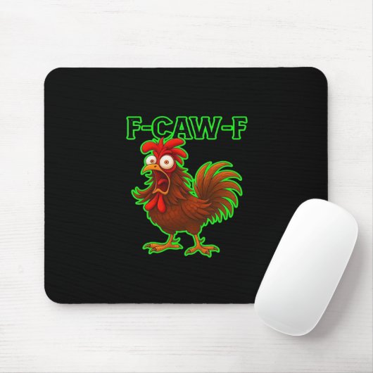 Tapis De Souris F-Caw-F Chicken Classic Retro Graphic (Avec souris)