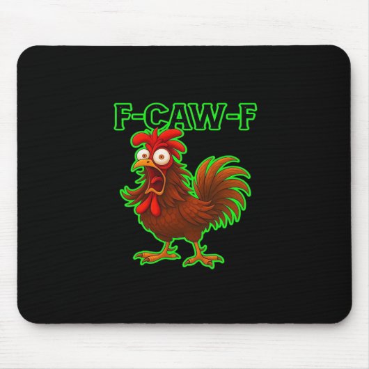 Tapis De Souris F-Caw-F Chicken Classic Retro Graphic (Devant)