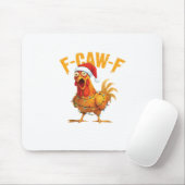 Tapis De Souris F-Caw-F Christmas Funny Chicken Christmas Essentia (Avec souris)