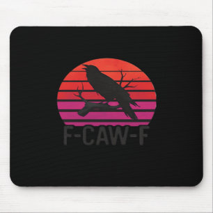 Tapis De Souris F-Caw-F Corbeau Drôle Classique Minimaliste Propre