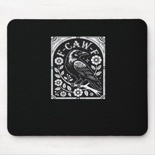 Tapis De Souris F-Caw-F Crow Aesthetic Casual (Devant)