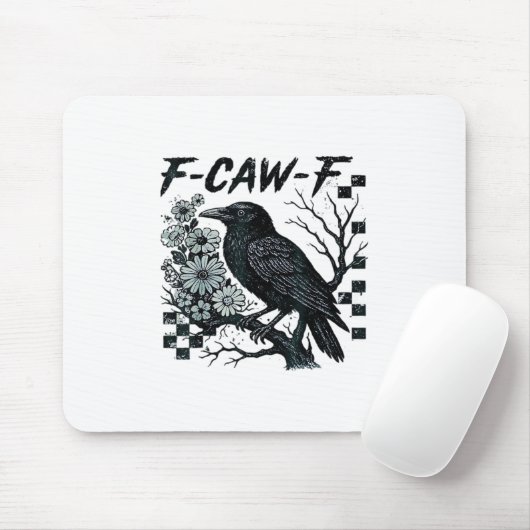 Tapis De Souris F-Caw-F Crow Bird Retro Classic (Avec souris)