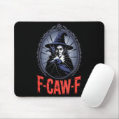 Tapis De Souris F-caw-f Crow Funny Gothic Moon Black Bird Hallowee (Avec souris)