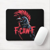 Tapis De Souris F-caw-f Crow Funny Gothic Moon Black Bird Hallowee (Avec souris)