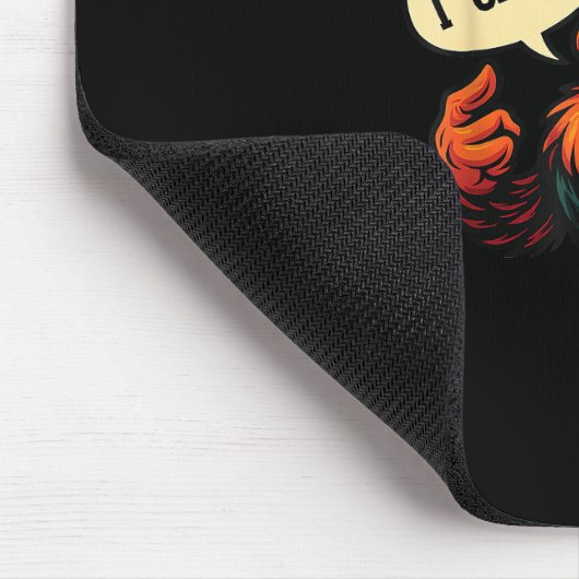 Tapis De Souris F Caw F Funny Angry Rooster Graphic Retro Style (Coin)