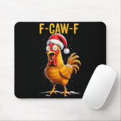 Tapis De Souris F-caw-f Funny Chicken Humor Meme Christmas Men Wom (Avec souris)