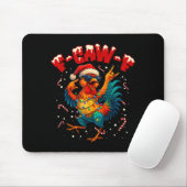 Tapis De Souris F-caw-f Funny Chicken Humor Rooster Meme Ugly Xmas (Avec souris)