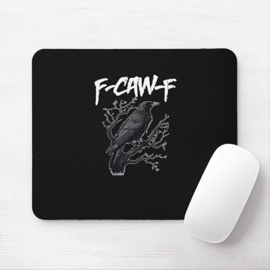 Tapis De Souris F-Caw-F Funny Crow Minimal Clean (Avec souris)