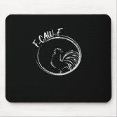 Tapis De Souris F-Caw-F Funny Wordplay Quote Retro Style (Devant)