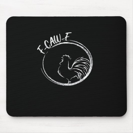 Tapis De Souris F-Caw-F Funny Wordplay Quote Retro Style (Devant)