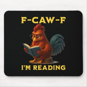 Tapis De Souris F-caw-f Je suis un amoureux de livres de poulet dr