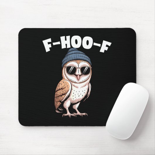 Tapis De Souris F-hoo-f Funny Bird Meme Graphic  (Avec souris)