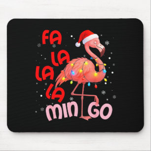 Tapis De Souris Fa La La La Mingo Flamingo Noël Hommes Femmes Enfa
