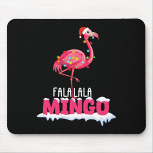 Tapis De Souris Fa La Mingo Flamant rose Noël Joli Casquette rouge