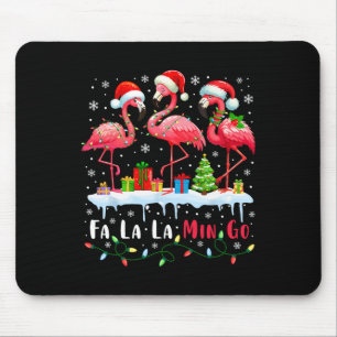 Tapis De Souris Fa La Mingo Flamant rose Noël Noël Noël Noël Tropi