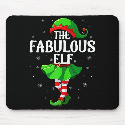 Tapis De Souris Fabulous Elf Christmas Girls Women Elf Squad Xmas (Devant)